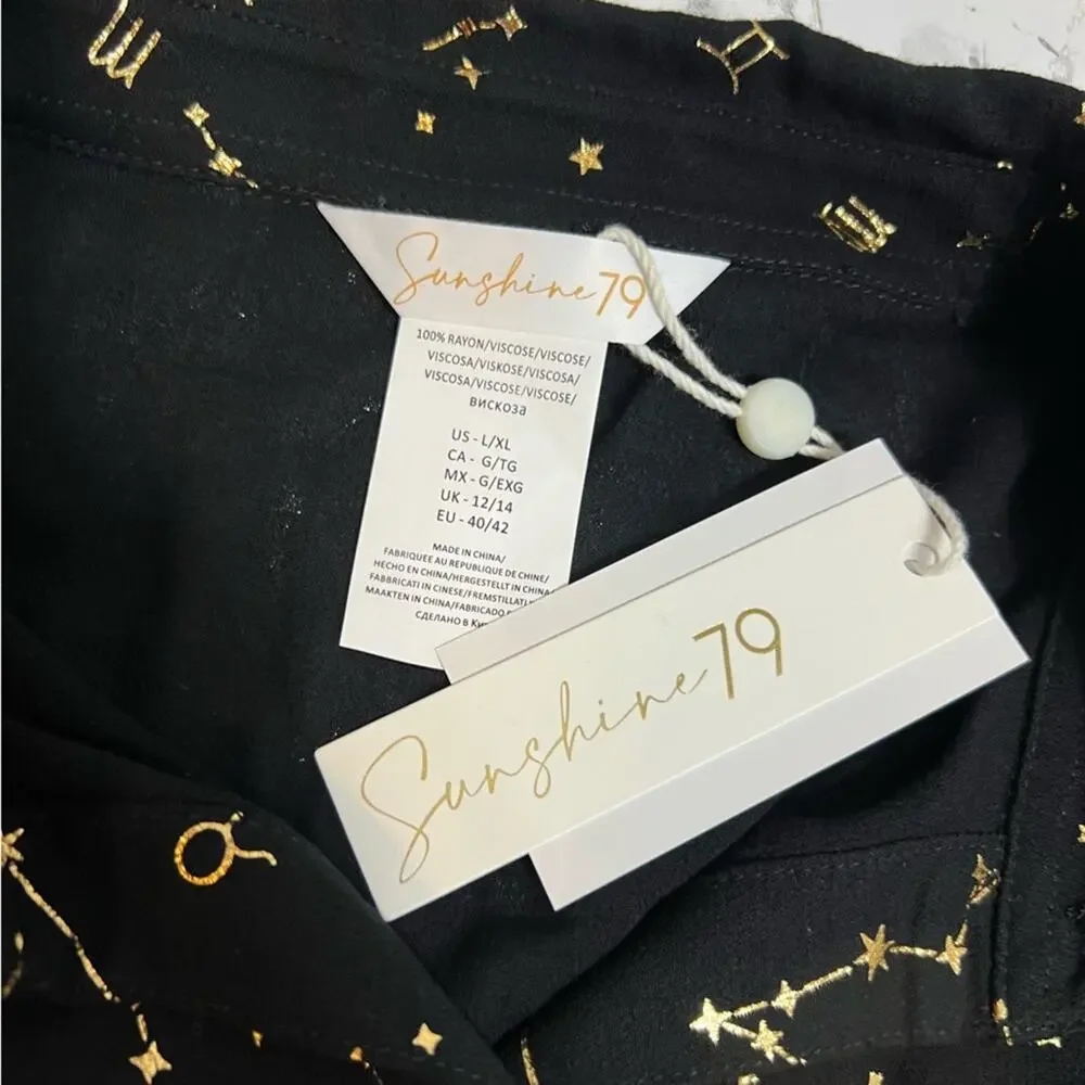 NWT SUNSHINE 79 Graphic Resort Shirt swim cover up zodiac Sz‎ L/XL